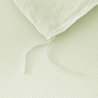 Doppelte Muslin Bettwäsche 200x220 Hellgrün – 3-teilig & Atmungsaktiv