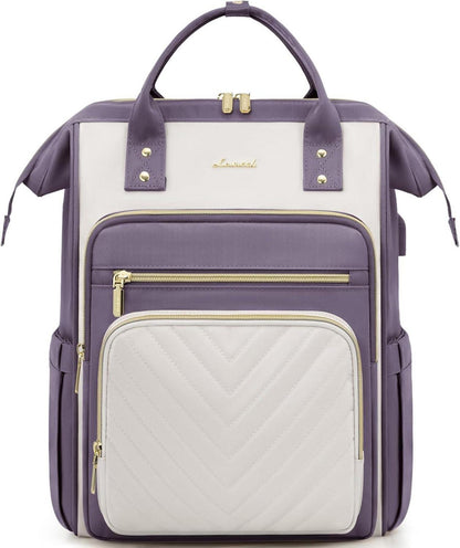 Rucksack Damen 15,6 Zoll Laptop Wasserdicht Schulrucksack Elegant