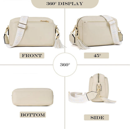 Damen Handy Umhängetasche Crossbody Schultertasche Veganem Leder