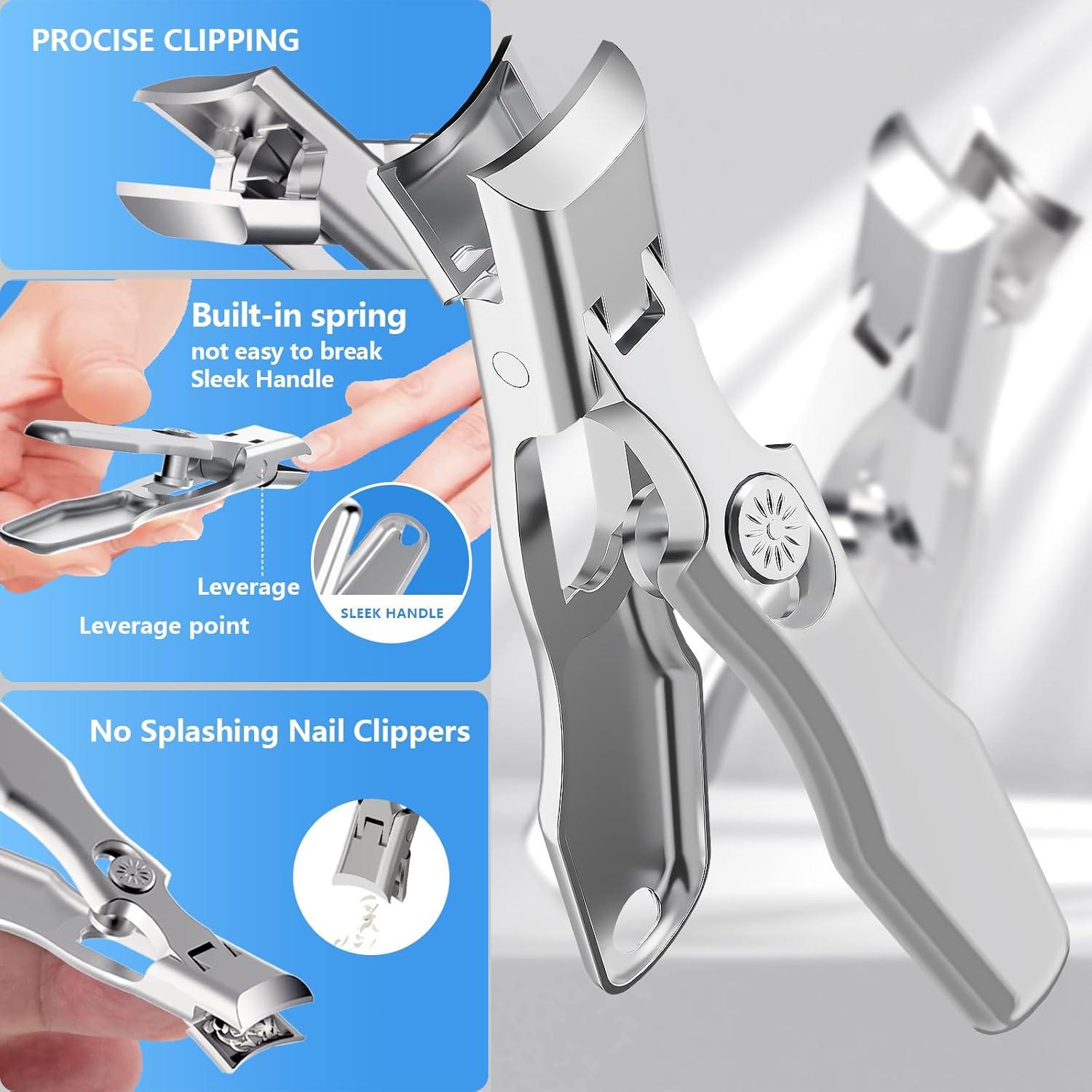 Nagelknipser Set für dicke Nägel, 2Pcs groß klein breite Kieferöffnung