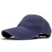 Vorgewaschene Baseball Cap – Dunkelblau, Einstellbar & Atmungsaktiv