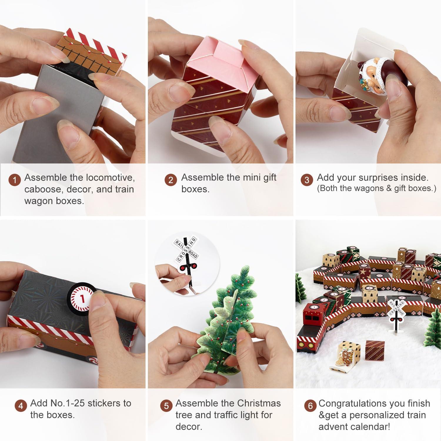 DIY Zug Adventskalender Set, Weihnachtsdekoration & Geschenk