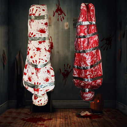 Halloween Deko Leichensack Requisiten Aufblasbar Gefälschte Leiche Rot 2024