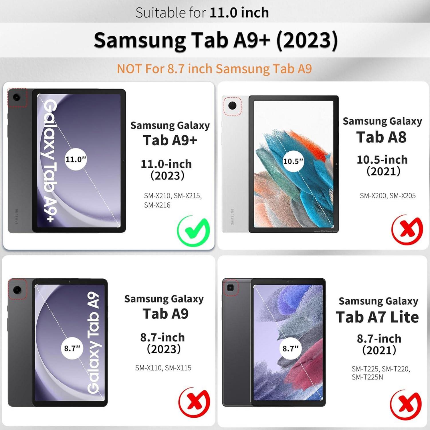 Samsung Galaxy Tab A9+ Plus 11 Zoll 2023 Hülle Schutzhülle