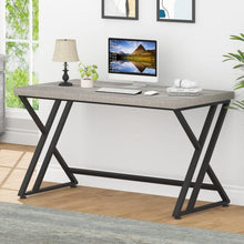 Studiertisch Industrie Design 140x60x75,5cm Grau Schwarz