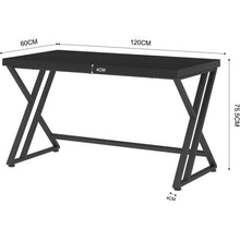 Modernes Schreibtisch Set aus Holz & Metall 120x60 cm