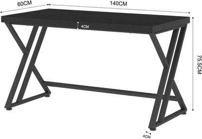 Mudmasa Industrie Design Schreibtisch 140x60x75.5 cm Schwarz