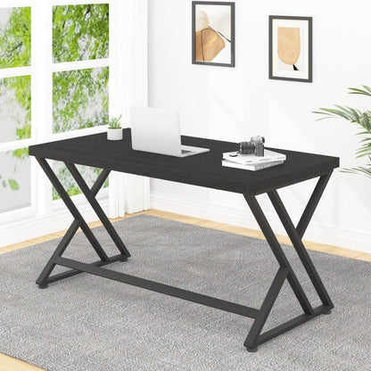 Schreibtisch Industrie Design Studiertisch für Büro Schwarz