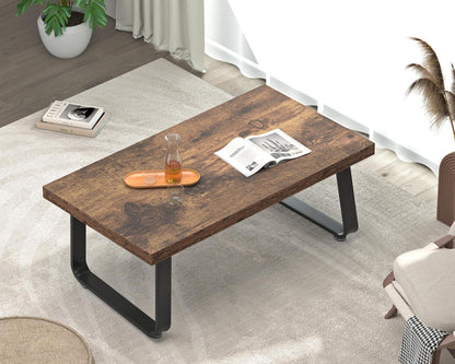 Industrie Design Couchtisch Vintagebraun Schwarz 100x55x46.5 cm