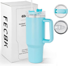 Isolierter Thermo-Trinkbecher mit Strohhalm und Griff 1,2L