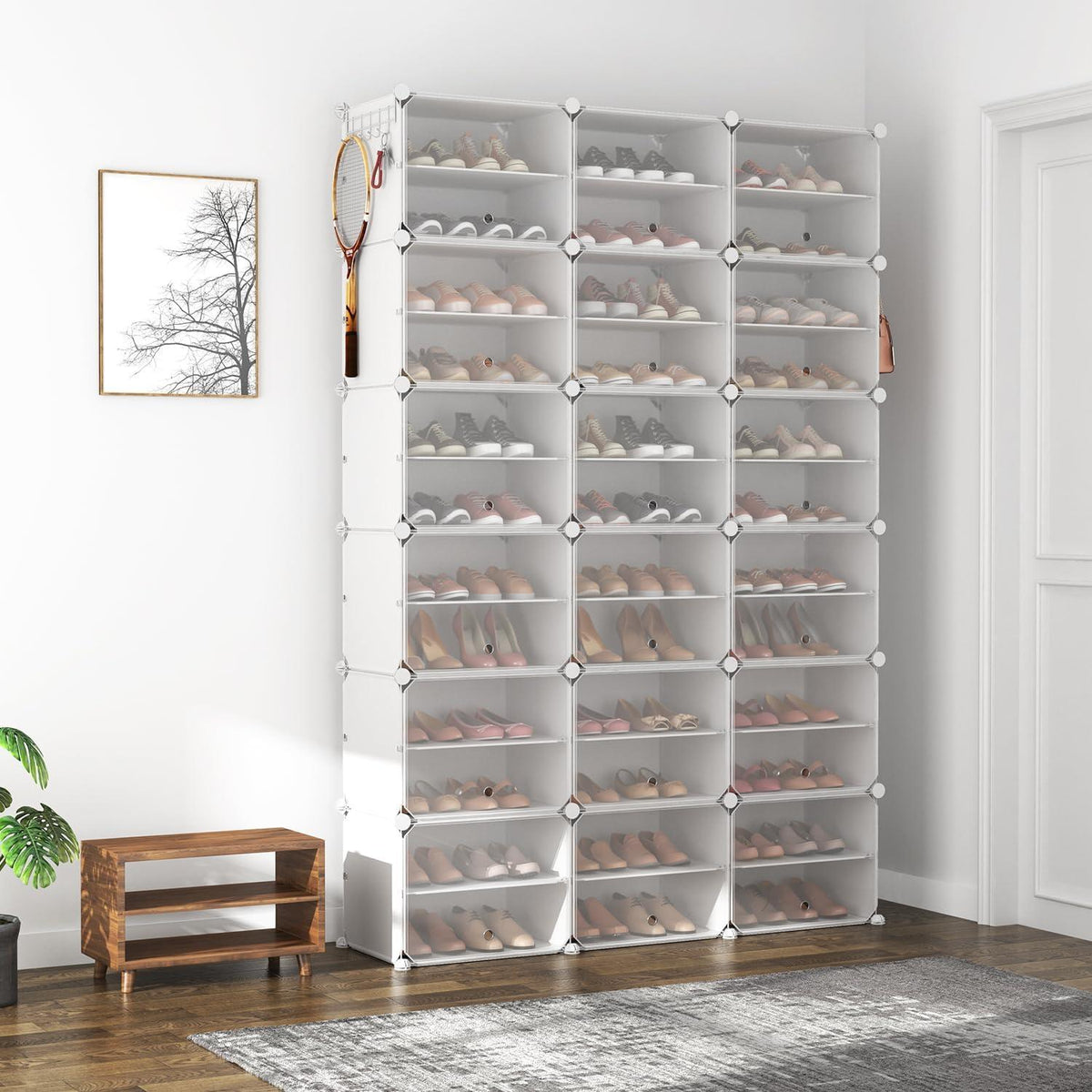 Vicye Schuhregal 12 Ebenen Schrank Hoch 72 Paar Schuhe
