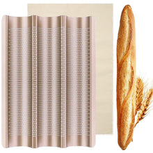 Baguette Backform Stahl – 3 Baguettes, Antihaftbeschichtet