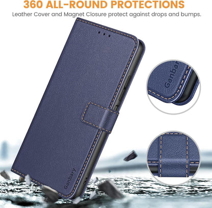 Handyhülle für Xiaomi Redmi 13 4G / Poco M6 - Premium Leder Klapphülle