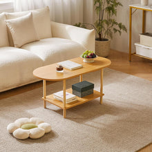 Teetisch Holz 2-stufiger Couchtisch Wohnzimmer TV-Tisch
