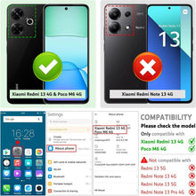 Xiaomi Redmi 13 4G Hülle: Premium Leder Klapphülle Violett