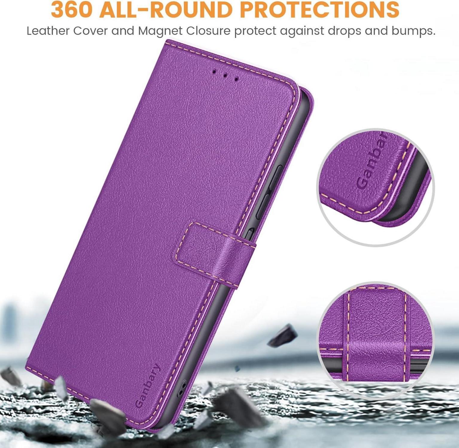 Handyhülle Xiaomi Redmi 13 4G Poco M6 4G Leder Violett
