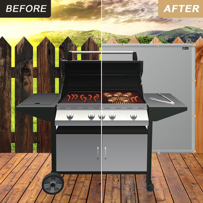 Hitzeschild für Wand hinter Grill 3x90cm Grau