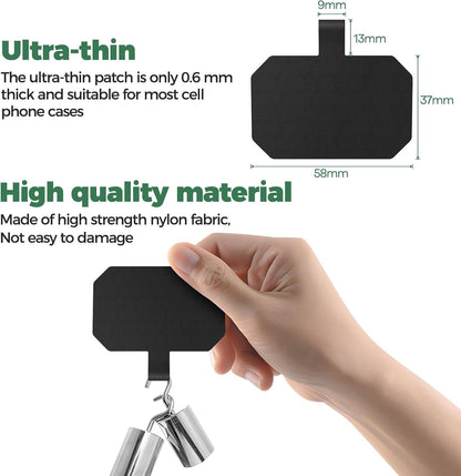 Caslord Handykette Universal 2 Stück Schwarz Smartphone Schlüsselband