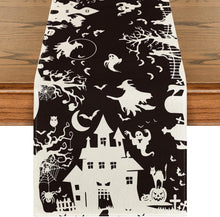 Halloween Spooky Witch Haunted House Tischläufer 40x180 cm