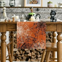 Artoid Mode Orange Spinnennetz Halloween Tischläufer 40x100