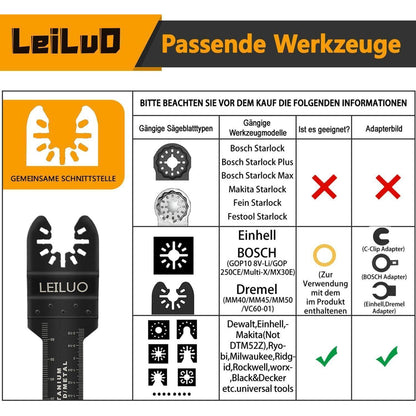 Oszillierzubehör 32tlg. für Holz, Trockenbau & mehr mit Tasche