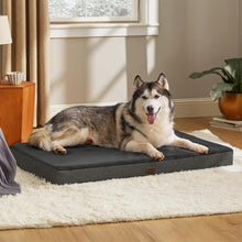 Orthopädisches Hundebett L 120x74cm Dunkelgrau mit Memory Schaum