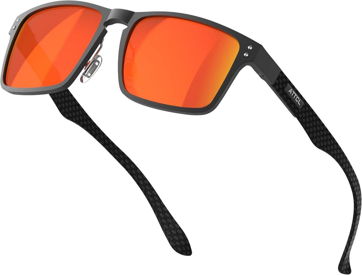ATTCL Polarisierte Herren Sonnenbrille Rechteckig Metallrahmen