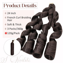 Französische Locken Flechthaar 60cm – 3er Pack für Zöpfe & Locs
