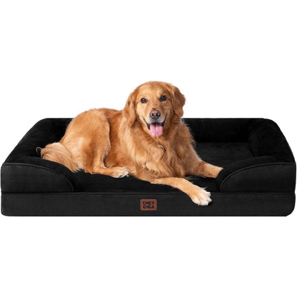 Orthopädisches Hundebett XL mit Memory Foam, waschbar, wasserdicht