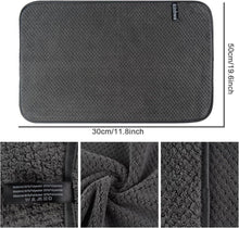 10er Pack Mikrofaser Gästehandtücher 30x50cm Dunkelgrau mit