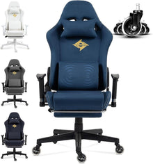 Ergonomischer Massage Gaming-Stuhl mit Wildlederstoff & 150 KG