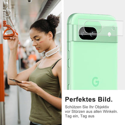 2+2 Schutzfolie Panzerglas Google Pixel 8A Displayschutz 9H Härte Kamera