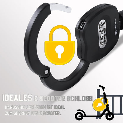 AMZLOCK E Scooter Schloss Zahlenschloss 4-stellig 8mm Dicke Kettenschloss