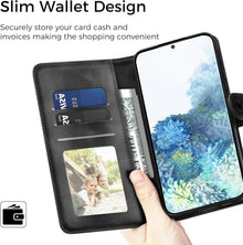 Lederhülle Samsung Galaxy S20 Flip Wallet Case Schwarz