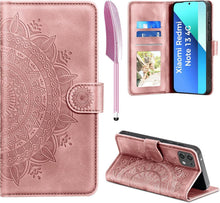 Handyhülle Xiaomi Redmi Note 13 4G Flip Wallet PU Leder Rosa