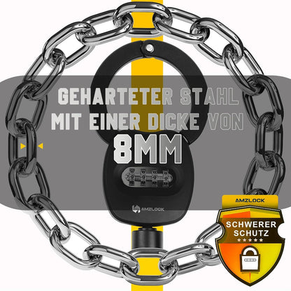 E Scooter Schloss | 8mm Zahlenschloss | Ideal für Roller, Fahrrad, Motorrad