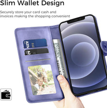 iPhone 12 Pro Lederhülle Flipcase Wallet Schutzhülle Magnet