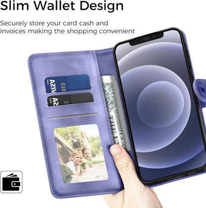 iPhone 12 Pro Lederhülle Flipcase Wallet Schutzhülle Magnet