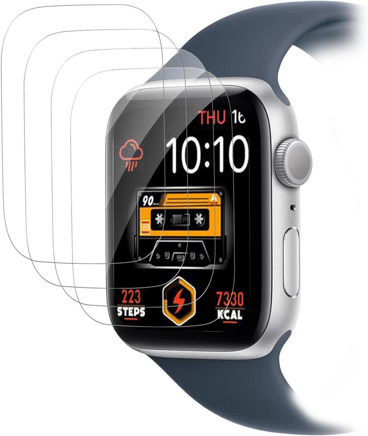 Schutzfolie für Apple Watch Series 7/8/9 41mm Panzerglas Displayfolie