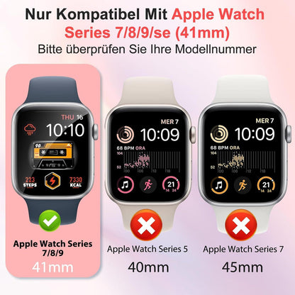 Schutzfolie für Apple Watch Series 9/8/7 41mm Panzerglas