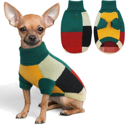 Vintage Hundepullover Grün – Warm & Bequem für Kleine Hunde