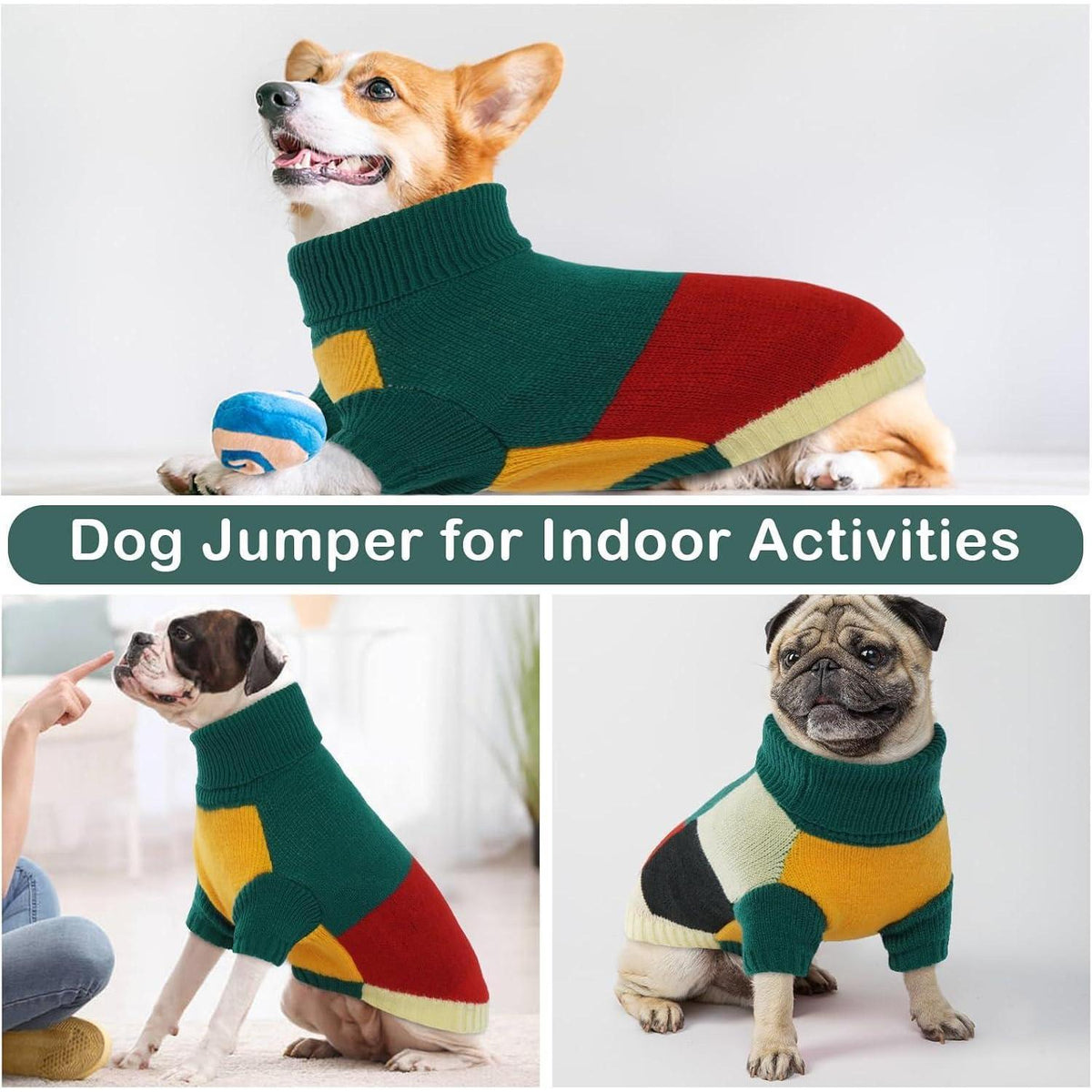 Vintage Hundepullover Grün – Warm & Bequem für Kleine Hunde