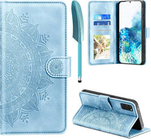 Lederhülle für Samsung Galaxy S20 Flip Wallet Hülle Himmelblau