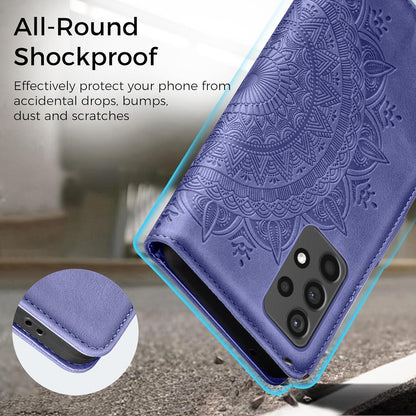 Handyhülle Samsung Galaxy A52S 5G Flip Leder Case Lila