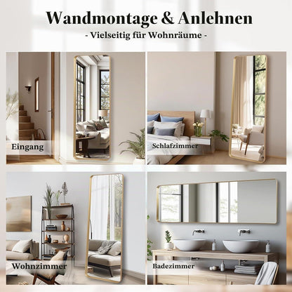 Ganzkörperspiegel Gold 161x52cm – Wand- & Bodenspiegel Modern