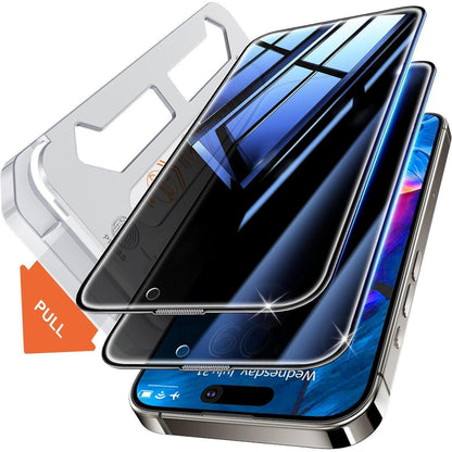 Tentoki Panzerglas Sichtschutz iPhone 15/14 Pro/16 6,1 Zoll