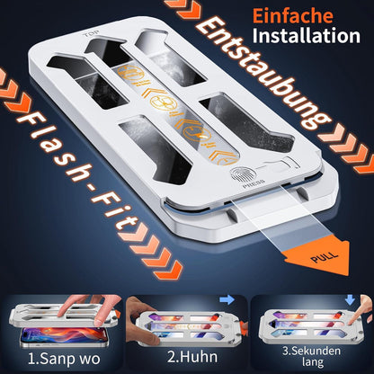 Panzerglas Schutzfolie für iPhone 15 Pro Max, 9H Härte, 2er Pack