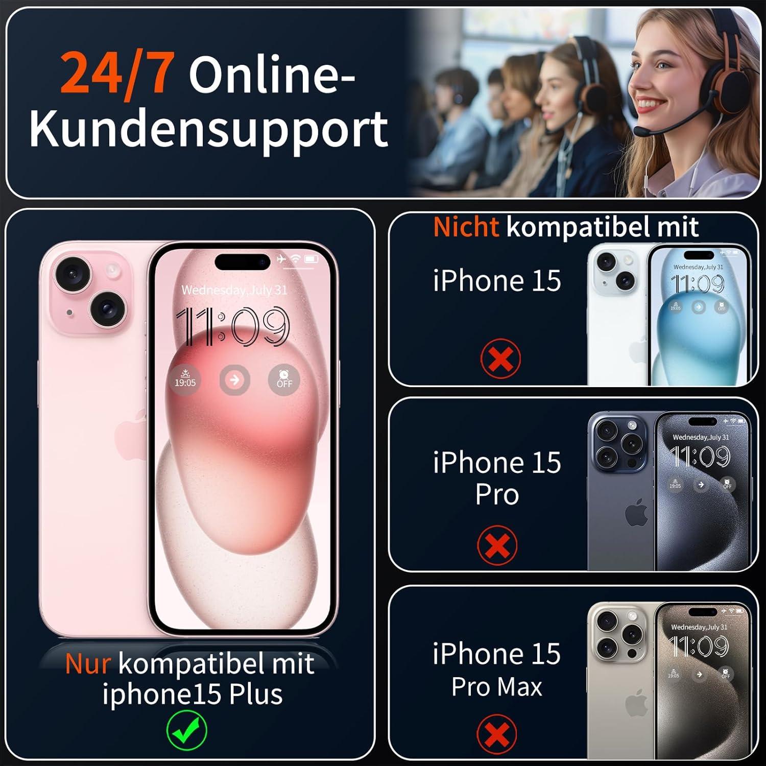 Panzerglas iPhone 15 Plus/14 Pro Max/16 Plus Schutzglas