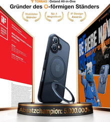 TORRAS iPhone 16 Hülle MagSafe Schwarz Militärischer Schutz