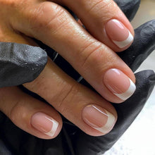 24er Set Press on Nails Square Nude Französische Fake Nails
